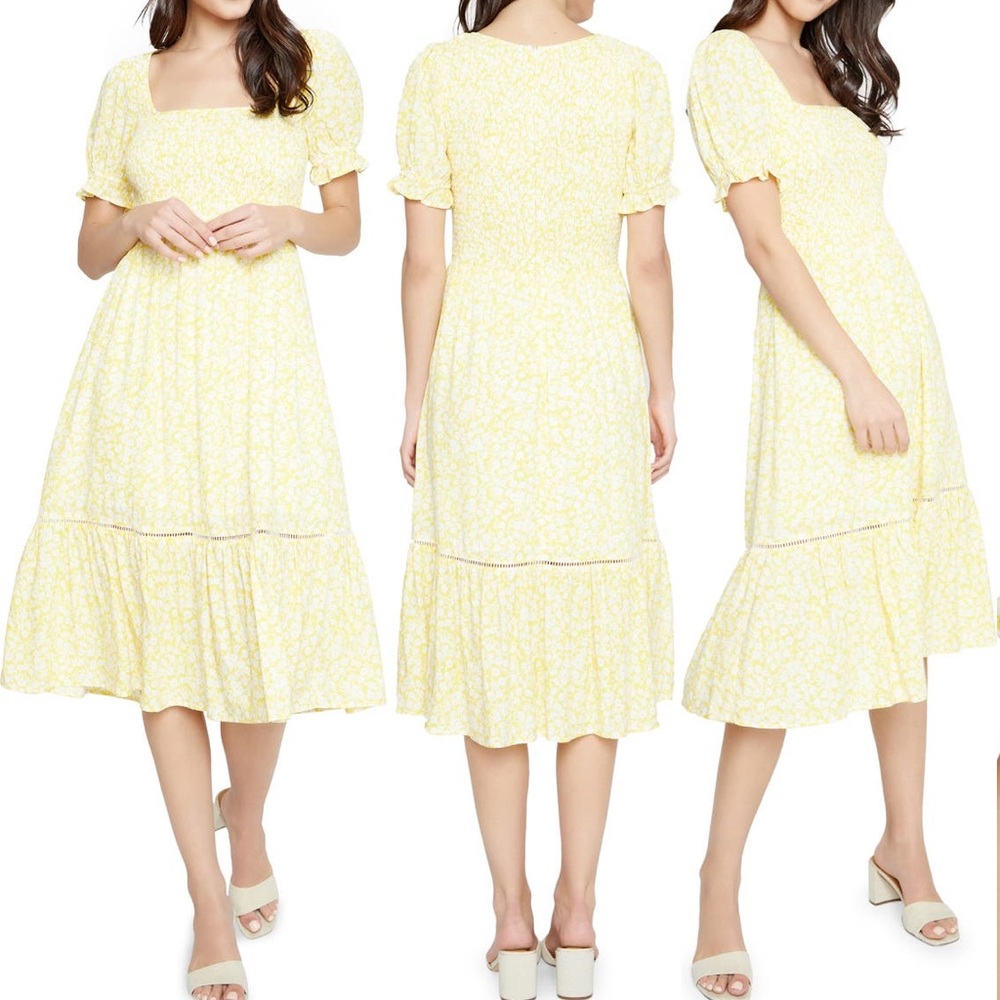 Lost + Wander Smocked midi dress